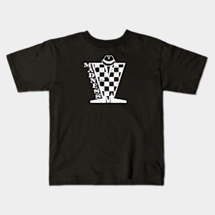 Madness Checkerboard HD - Distressed White Kids T-Shirt